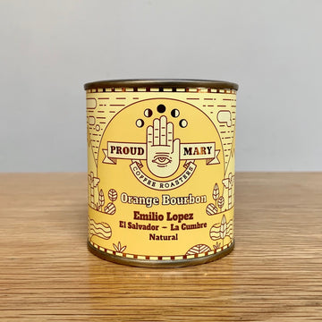 Coffee tin image of El Salvador Emilio Lopez coffee - Orange Bourbon