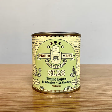 Coffee tin image of El Salvador Emilio Lopez coffee - SL28